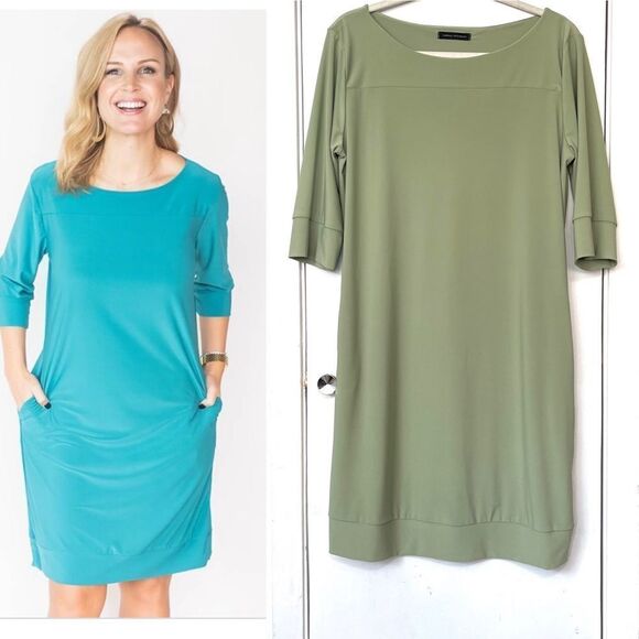 Audrey Whitmore Classic elbow Sleeve shift dress - Picture 1 of 6